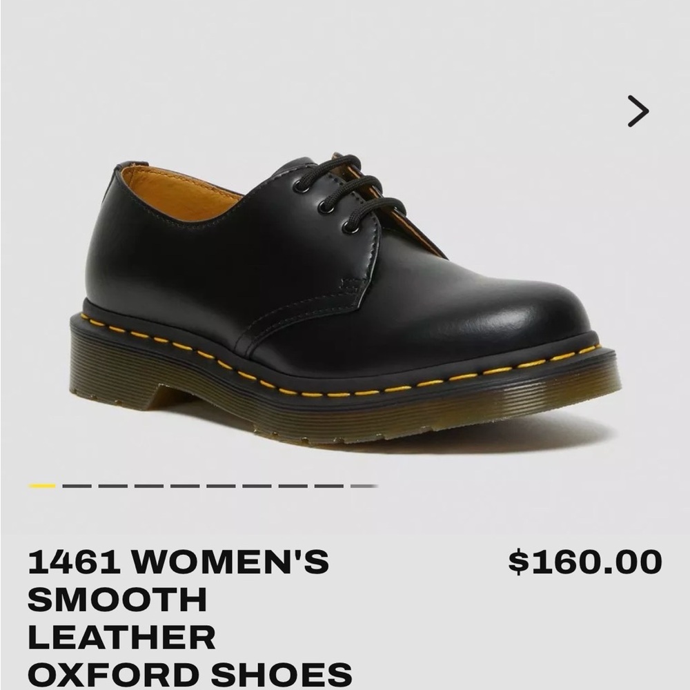 Dr. Martens Black Leather Women's Oxford Shoes